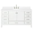 thumbnail image 1 of Ariel A060scqovo Cambridge 60" Free Standing Single Basin Vanity Set - White, 1 of 7