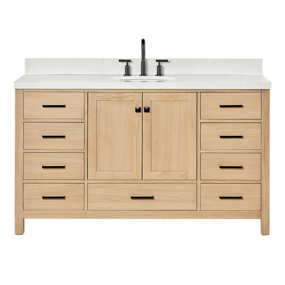 Ariel A060scqovo Cambridge 60" Free Standing Single Basin Vanity Set - Wood