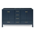 thumbnail image 1 of Ariel A061D-BC-MNB Cambridge 60" Double Free Standing Vanity Cabinet Only - Blue, 1 of 7