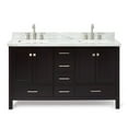 thumbnail image 1 of Ariel A061dcwrvo Cambridge 61" Free Standing Double Basin Vanity Set - Brown, 1 of 7