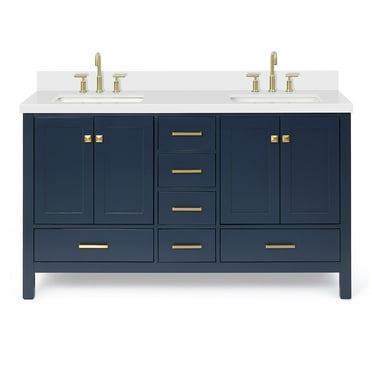 Ariel A061dwqrvo Cambridge 61" Free Standing Double Basin Vanity Set - Blue