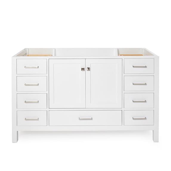 Ariel A061S-BC-WHT Cambridge 60" Single Free Standing Vanity Cabinet Only - White