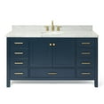 thumbnail image 1 of Ariel A061S-VO-MNB Cambridge 60" Free Standing Single Basin Vanity Set - Blue, 1 of 7