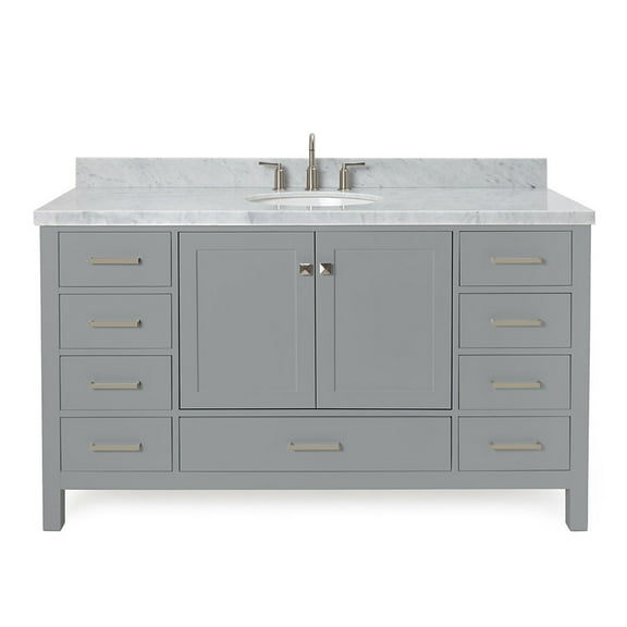 Ariel A061s-Vo Cambridge 60" Free Standing Single Basin Vanity Set - Grey