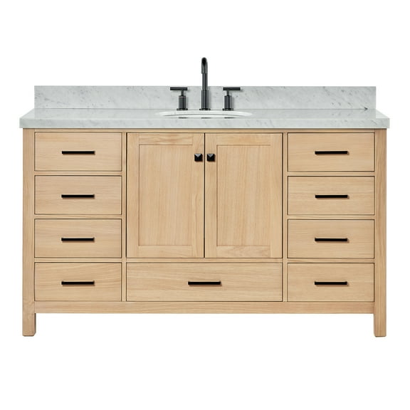 Ariel A061s-Vo Cambridge 60" Free Standing Single Basin Vanity Set - Wood