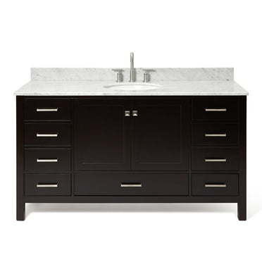 Ariel A061scw2ovo Cambridge 61" Free Standing Single Basin Vanity Set - Brown