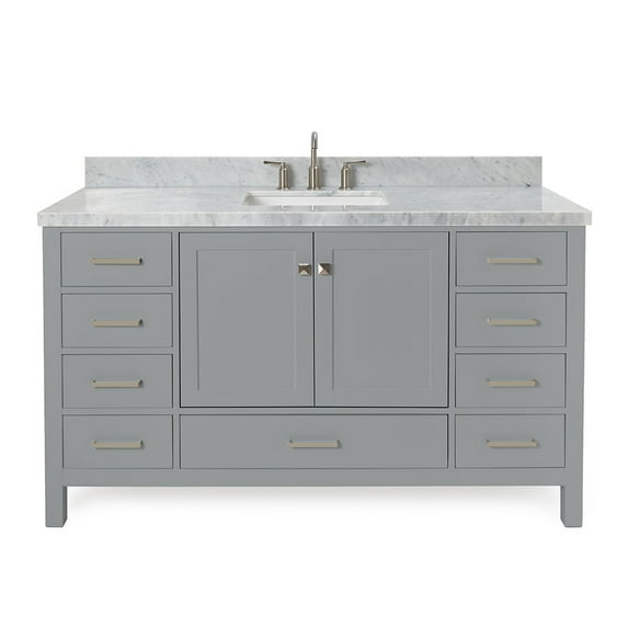 Ariel A061scwrvo Cambridge 60" Free Standing Single Basin Vanity Set - Grey