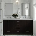 thumbnail image 1 of ARIEL Cambridge 66 Inch Double Rectangle Sink Bathroom Vanity With Carrara White Quartz Countertop 1.5 Edge In Espresso, 1 of 7