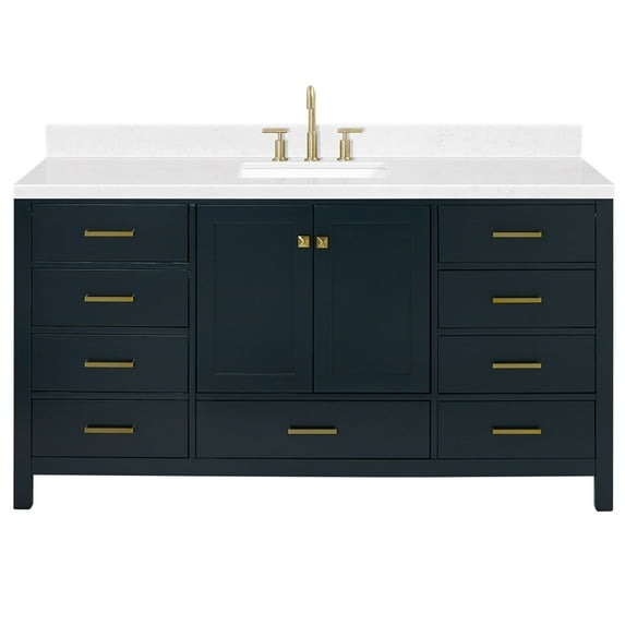 Ariel A066scqrvo Cambridge 67" Free Standing Single Basin Vanity Set - Blue