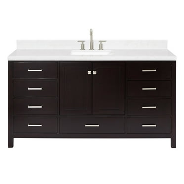 Ariel A066scqrvo Cambridge 66" Free Standing Single Basin Vanity Set - Brown