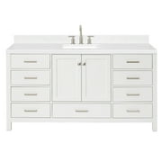 Ariel A066scqrvo Cambridge 67" Free Standing Single Basin Vanity Set - White