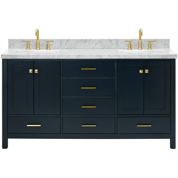 Ariel A067DCWRVOMNB Cambridge 67" Free Standing Double Basin Vanity Set - Blue
