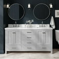 thumbnail image 1 of Ariel Cambridge 67 Inch Double Rectangle Sink Vanity With Carrara White Marble Countertop With 1.5 Edge In Grey, 1 of 10