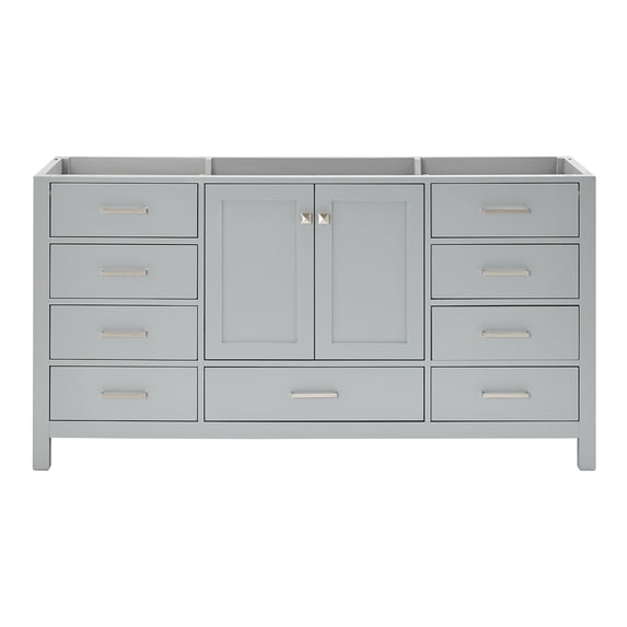 Ariel Cambridge 66 Inch Single Sink Base Cabinet In Grey