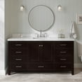 thumbnail image 1 of Ariel Cambridge 67 Inch Single Rectangle Sink Vanity With Carrara White Marble Countertop With 1.5 Edge In Espresso, 1 of 10