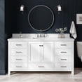 thumbnail image 1 of Ariel Cambridge 67 Inch Single Rectangle Sink Vanity With Carrara White Marble Countertop With 1.5 Edge In White, 1 of 10