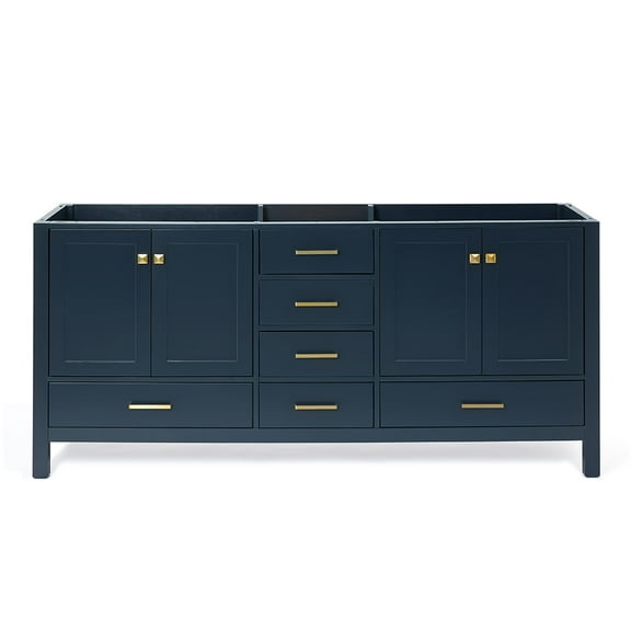 Ariel A073d-Bc Cambridge 72" Double Free Standing Vanity Cabinet Only - Blue