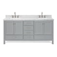 thumbnail image 1 of Ariel A073DCWRVOGRY Cambridge 72" Free Standing Double Basin Vanity Set - Grey, 1 of 7