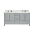 thumbnail image 1 of Ariel A073D-VO-GRY Cambridge 72" Free Standing Double Basin Vanity Set - Grey, 1 of 7