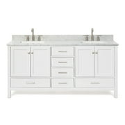 Ariel A073dcw2rvo Cambridge 73" Free Standing Double Basin Vanity Set - White