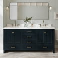 thumbnail image 1 of Ariel Cambridge 73 In. Double Oval Sink Vanity With White Quartz Countertop In Midnight Blue, 1 of 10