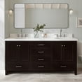 thumbnail image 1 of Ariel Cambridge 73 In. Double Oval Sink Vanity With White Quartz Countertop In Espresso, 1 of 10