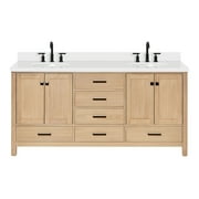 Ariel A073dwqovo Cambridge 72" Free Standing Double Basin Vanity Set - Wood