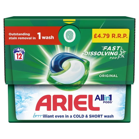 Ariel All-in-1 PODS, Washing Capsules 12  (pack of 4)