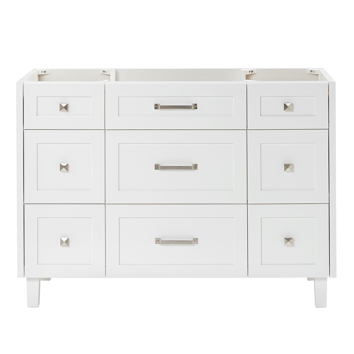 Monroe 48" White Solid Wood Single Bathroom Vanity