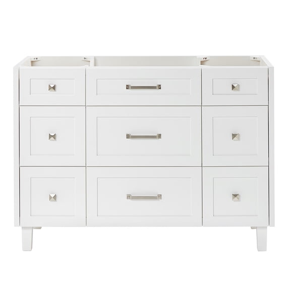 Ariel B48-BC-WHT Monroe 48" Single Free Standing Vanity Cabinet Only - White