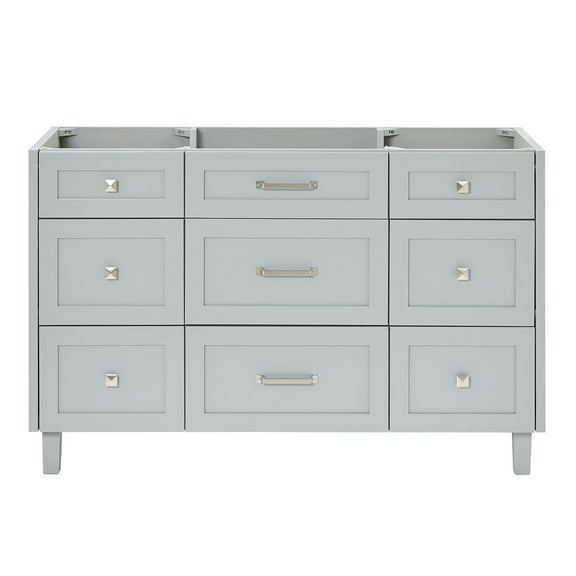Ariel B54-Bc Monroe 54" Single Free Standing Vanity Cabinet Only - Grey
