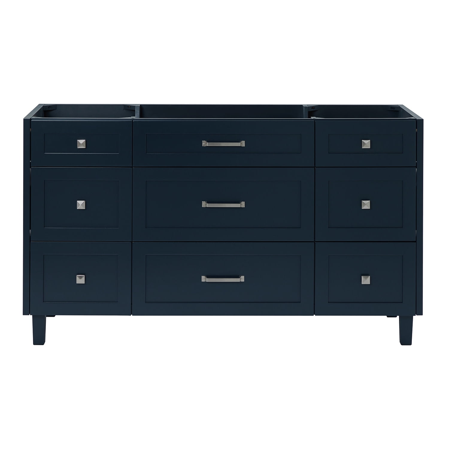 Monroe 60" Midnight Blue Freestanding Single Vanity Base