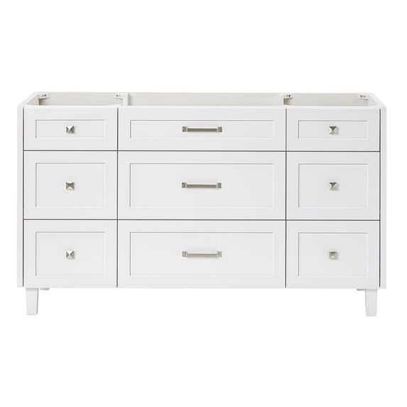 Ariel B60-BC-WHT Monroe 60" Single Free Standing Vanity Cabinet Only - White