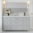 thumbnail image 1 of Ariel B61CWRVOGRY Monroe 60" Free Standing Single Basin Vanity Set - Grey, 1 of 7
