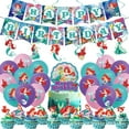 thumbnail image 1 of Ariel Birthday Party Supplies,Cartoons Theme Party Decoration Set, 1 of 4