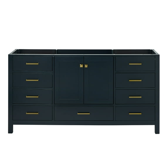 Ariel Cambridge 66 Inch Single Sink Base Cabinet In Midnight Blue