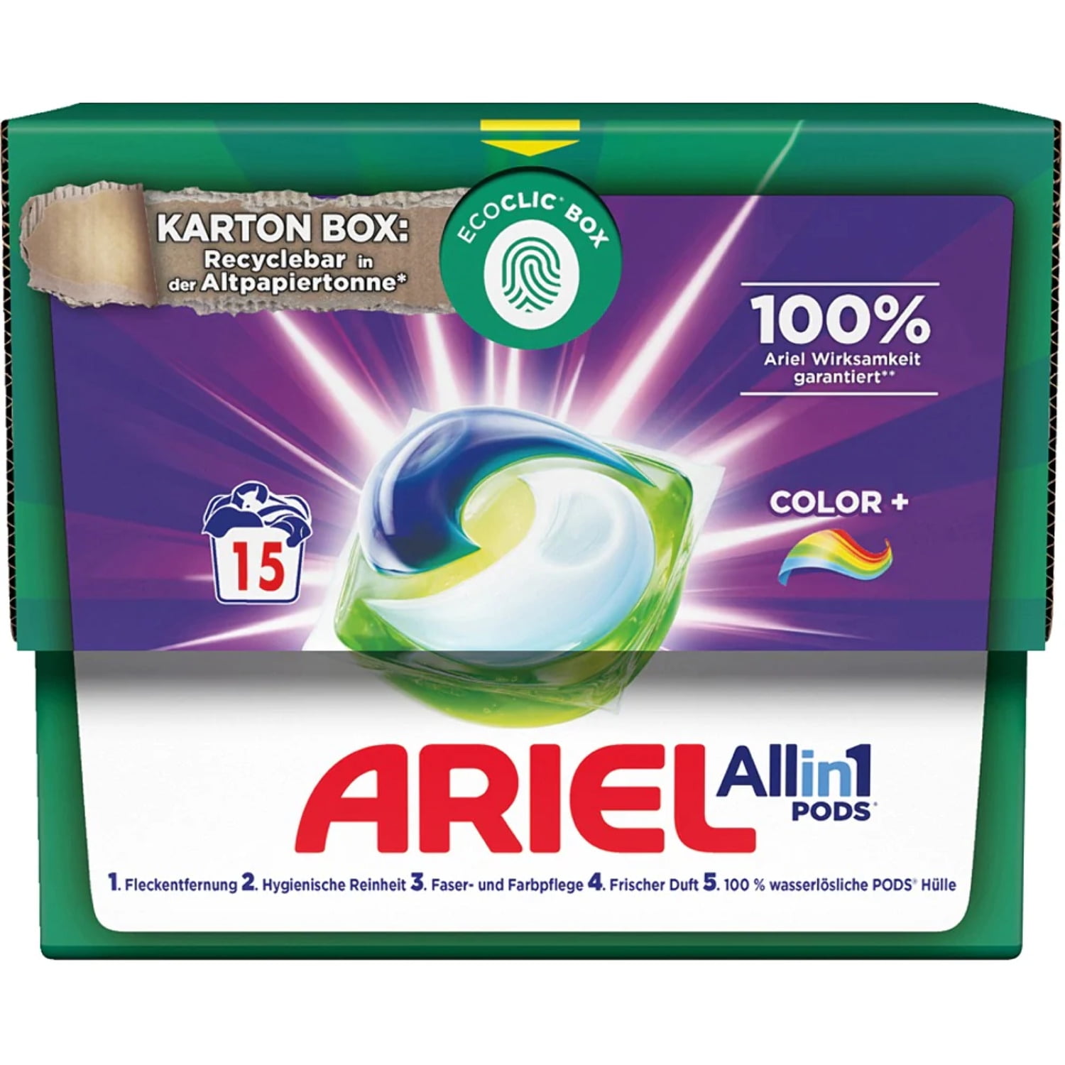 Ariel Color All in 1 Pods Detergent +Fabric Conditioner ( 15 WL ...