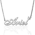 thumbnail image 1 of Ariel Custom Name Necklace Customized Personalized Plated Name Necklace for Mother Daughter Friendship Women Valentine's Day Christmas Birthday New Year Silver, 1 of 7