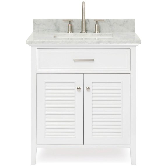 Ariel D031scw2rvo Kensington 31" Free Standing Single Rectangular Basin Vanity Set - White