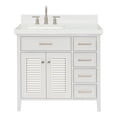 thumbnail image 1 of Ariel D036SLCQRVOWHT Kensington 36" Free Standing Single Basin Vanity Set - White /, 1 of 7