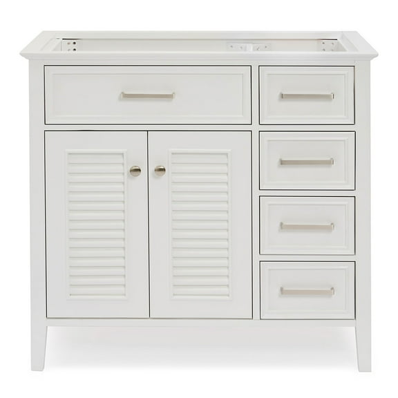 Ariel D037s-L-Bc Kensington 36" Single Free Standing Vanity Cabinet Only - White