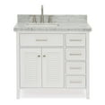 thumbnail image 1 of Ariel D037S-L-VO-WHT Kensington 36" Free Standing Single Basin Vanity Set - White, 1 of 7