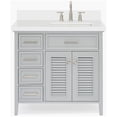 thumbnail image 1 of Ariel D037srwqrvo Kensington 37" Free Standing Single Rectangular Basin Vanity Set - Grey, 1 of 7