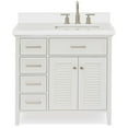 thumbnail image 1 of Ariel D037SRWQRVOWHT Kensington 37" Free Standing Single Rectangular Basin Vanity Set -, 1 of 7