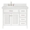thumbnail image 1 of Ariel D042slcqovo Kensington 42" Free Standing Single Basin Vanity Set - White / Carrara, 1 of 7