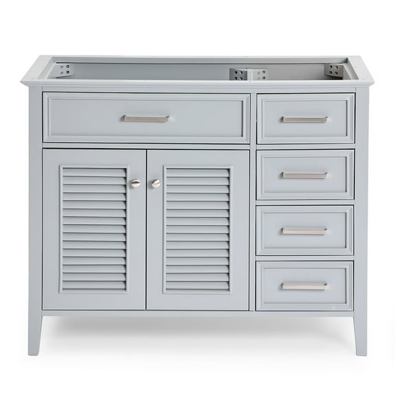 Ariel D043s-L-Bc Kensington 42" Single Free Standing Vanity Cabinet Only - Grey
