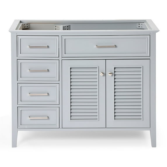 Ariel D043s-R-Bc Kensington 42" Single Free Standing Vanity Cabinet Only - Grey