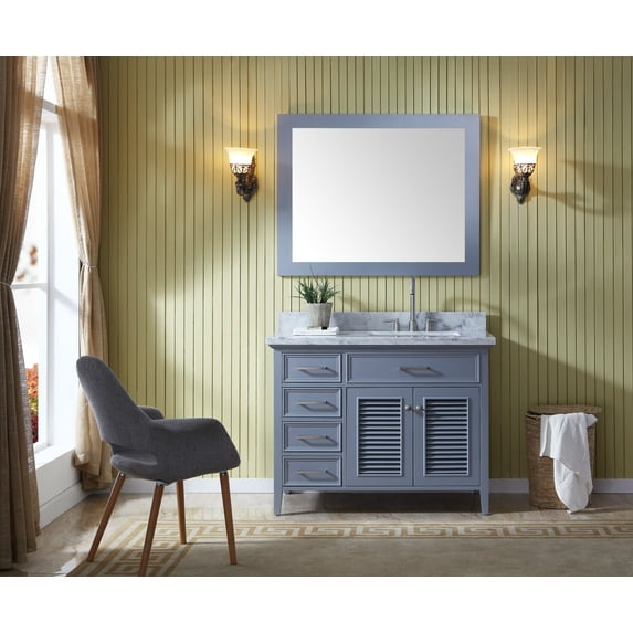 Ariel D043s-R Kensington 43" Free Standing Vanity Set - Grey