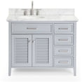 thumbnail image 1 of Ariel D043slcw2ovo Kensington 43" Free Standing Single Oval Basin Vanity Set - Grey, 1 of 7