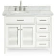 thumbnail image 1 of Ariel D043slcwovo Kensington 42" Thick Carrara Marble Vanity Top - White, 1 of 7
